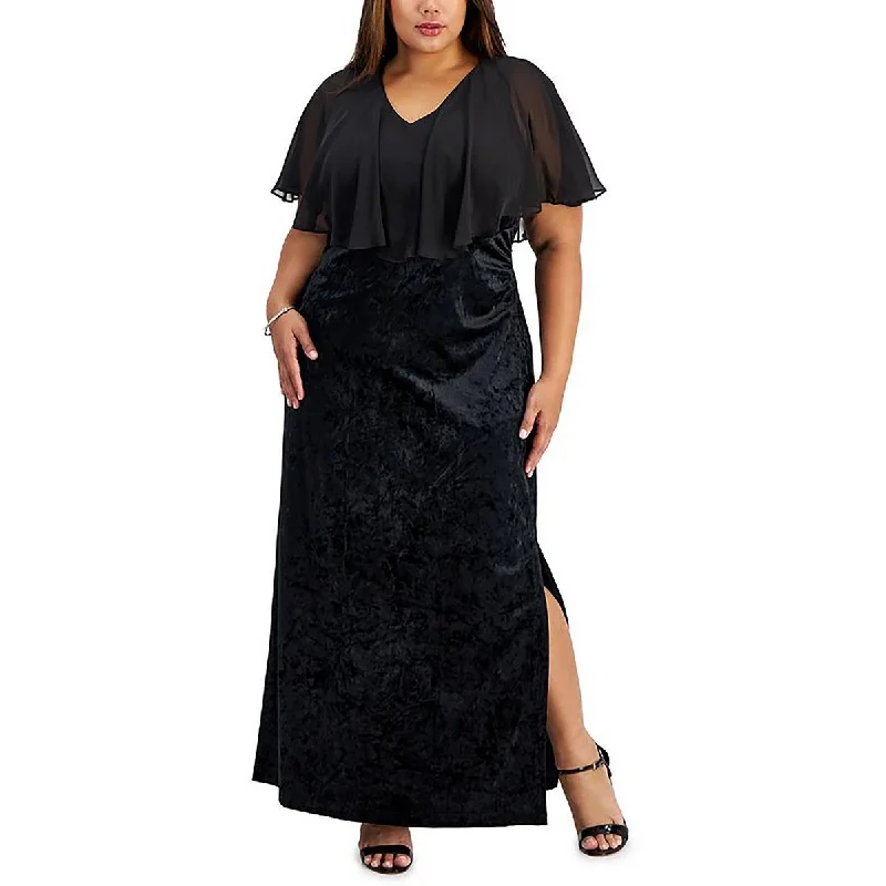 Unmissable Offer Connected Apparel Womens Plus Velvet Long Evening Dress