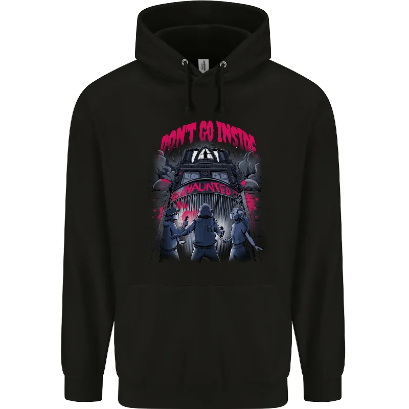 Fantastic Offers Haunted House Halloween Ghosts Spooks Mens 80% Cotton Hoodie