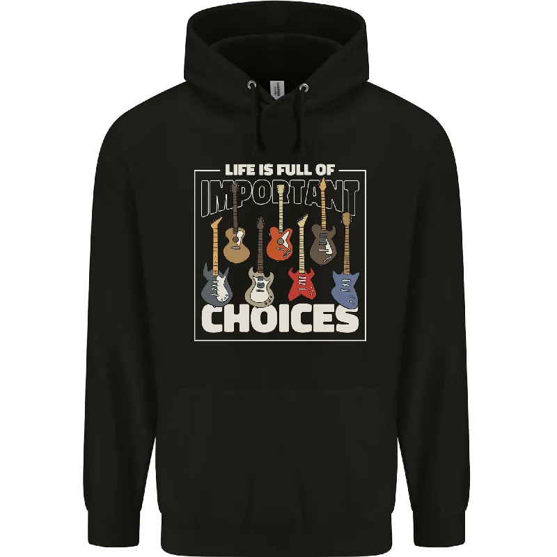 Deal Dash Guitar Important Choices Guitarist Music Mens 80% Cotton Hoodie