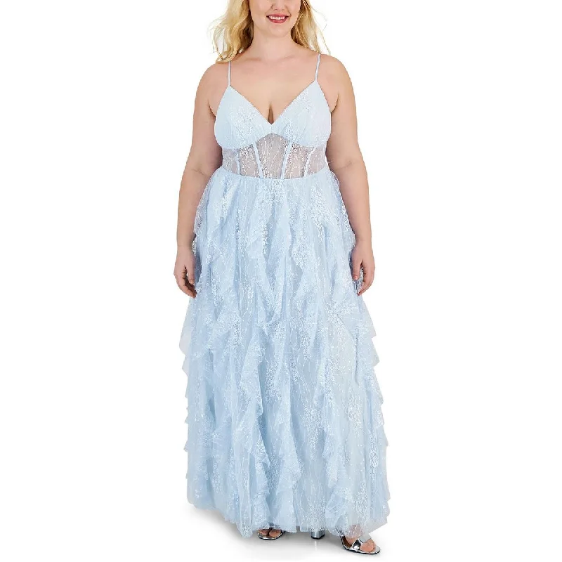 Great Deals Pear Culture Womens Corset Seamed Back Lace Up Evening Dress