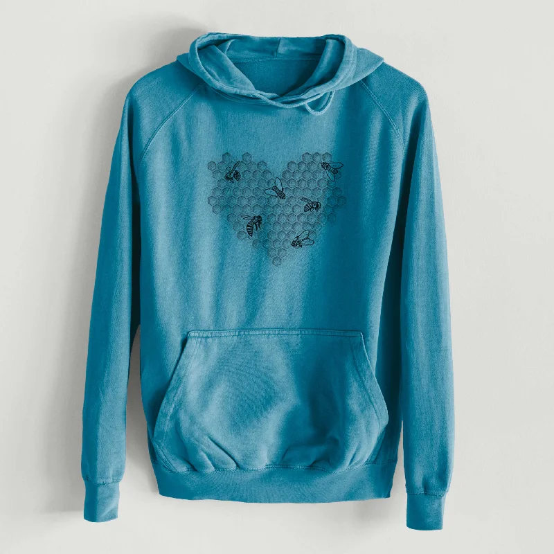Limited Time Offer Honeycomb Heart with Bees - Mid-Weight Unisex Vintage 100% Cotton Hoodie Limited Time Offer Honeycomb Heart with Bees - Mid-Weight Unisex Vintage 100% Cotton Hoodie