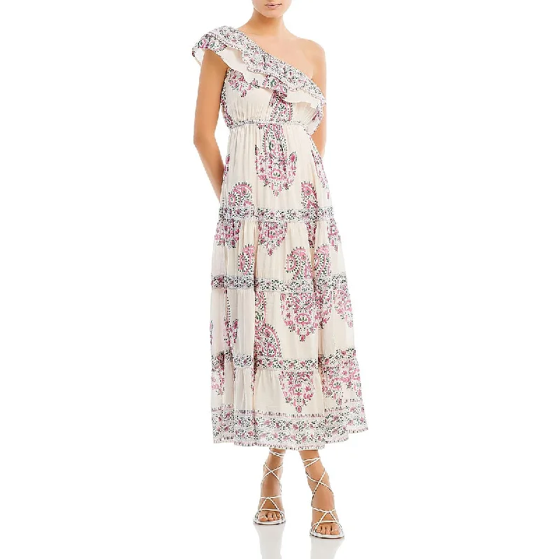 Closeout Bell by Alicia Bell Womens Silk One Shoulder Maxi Dress