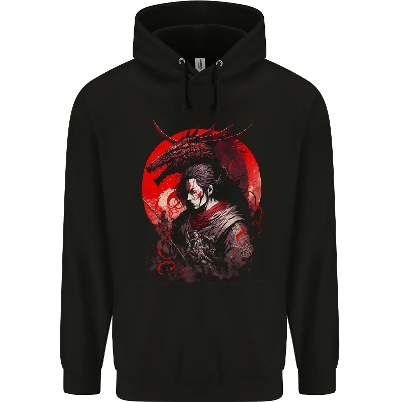 Price Break Japanese Dragon Warrior Samurai Ronin Mens 80% Cotton Hoodie