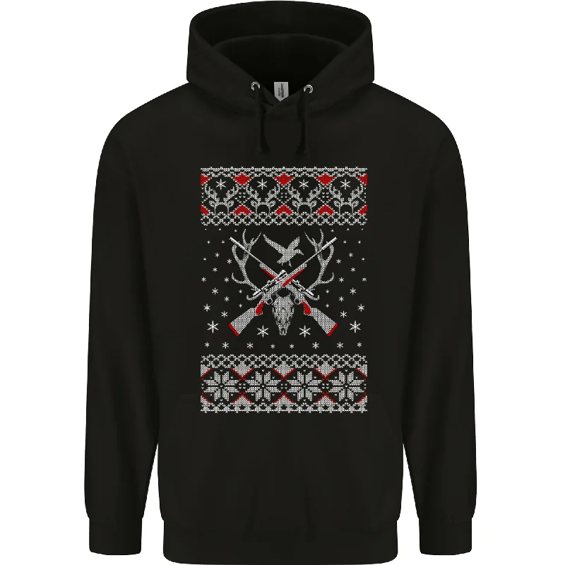 Quick Sale Huntsmath Christmas Hunting Funny Xmas Mens 80% Cotton Hoodie