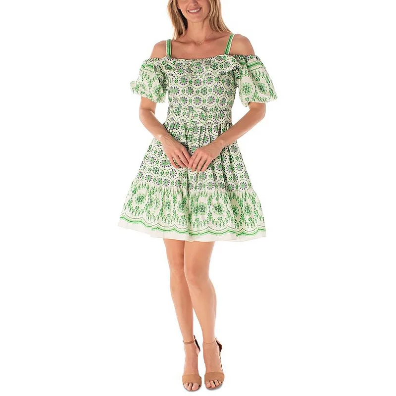 Discount Deals Maison Tara Womens Printed Mini Sundress
