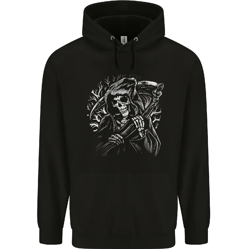 Exclusive Access Grim Reaper Illustration Mens 80% Cotton Hoodie