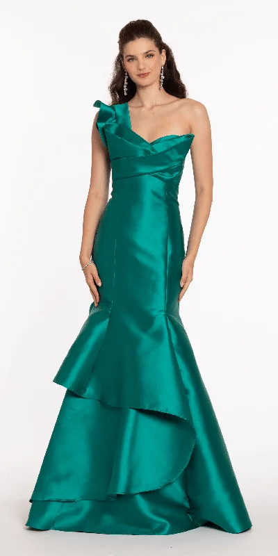 Referral Discount Mikado Origami One Shoulder Mermaid Dress