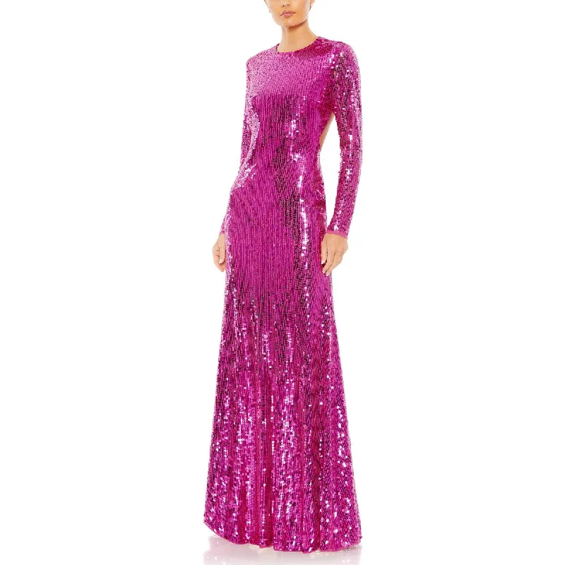 Extra Savings Mac Duggal Womens Sequined Open Back Evening Dress