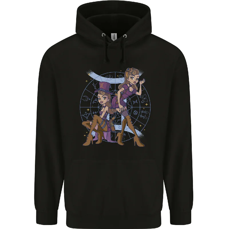 Deal Zone Gemini Star Sign Zodiac Astrological Mens 80% Cotton Hoodie