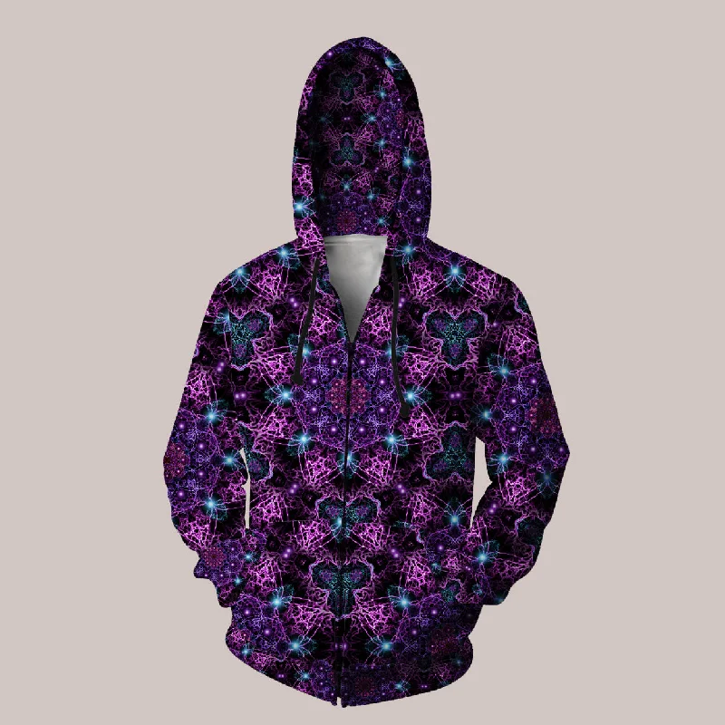 Instant Discount Nucleus Hoodie – Cosmic Web Psychedelic Art