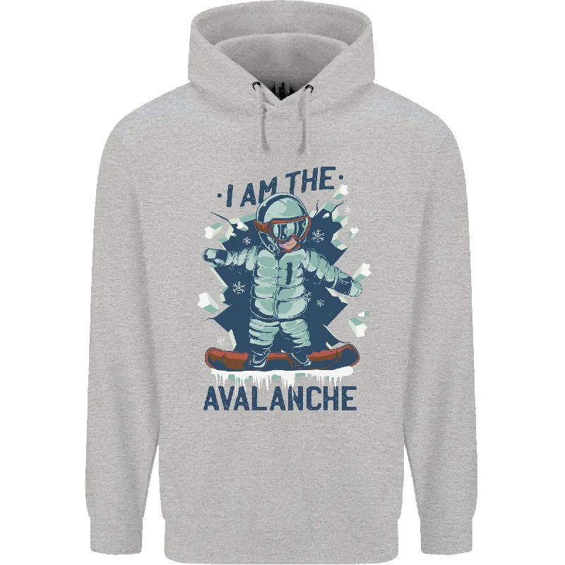 Take Advantage I Am the Avalanche Funny Snowboarding Mens 80% Cotton Hoodie