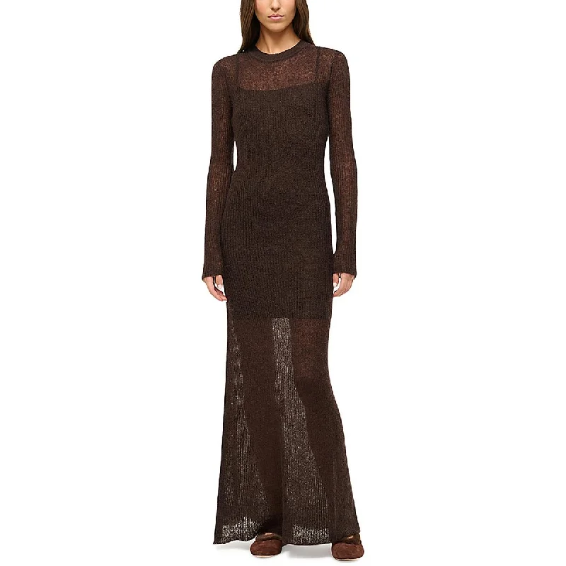 Weekend Deal STAUD Womens Eiza Full Length Knit Sweaterdress