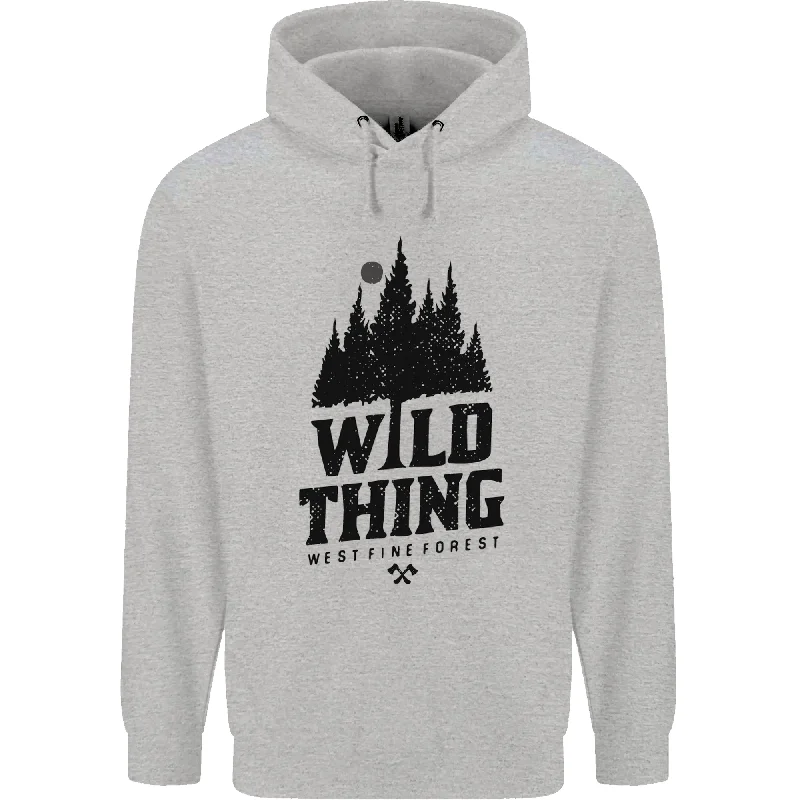 Midnight Sale Hiking Wild Thing Camping Rambling Outdoors Mens 80% Cotton Hoodie