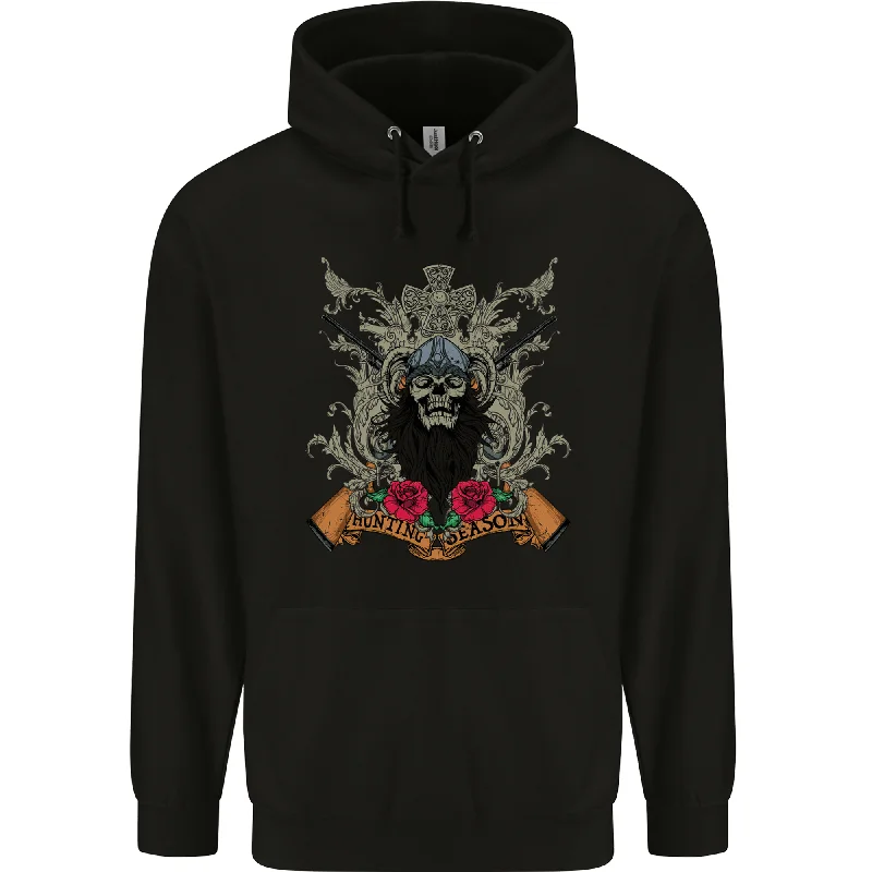 Overstock Hunting Season Hunter Skull Hunt Mens 80% Cotton Hoodie