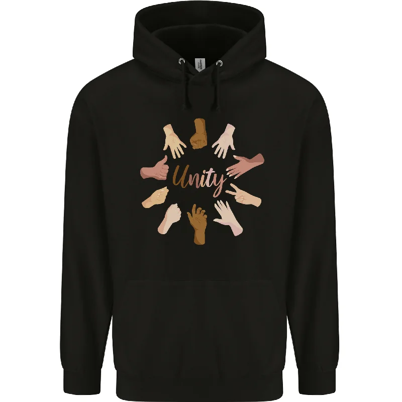 Amazing Deals Unity Anti Racism Discrimination LGBT Sign Mens 80% Cotton Hoodie