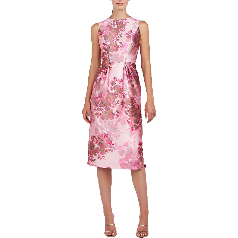 Special Discount Kay Unger New York Womens Floral Print Knee-Length Cocktail And Party Dress