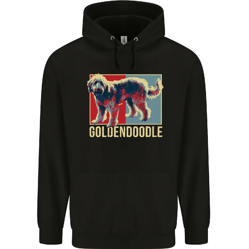 Discount Mania Goldendoodle Dog Art Mens 80% Cotton Hoodie