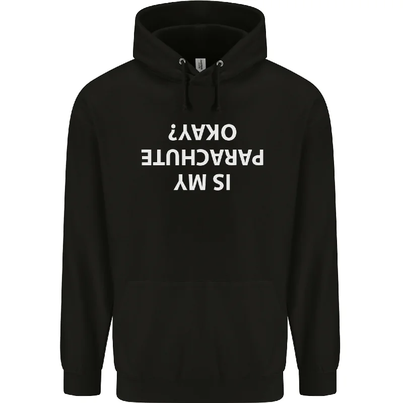 Season Finale Sale Is My Parachute Okay? Skydiving Para 1 2 3 Mens 80% Cotton Hoodie