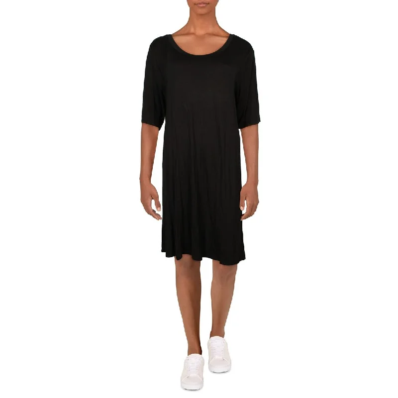 Don't Miss 24seven Comfort Apparel Womens Plus Solid Pocket T-Shirt Dress