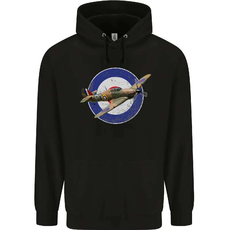Major Savings Hawker Hurricane With RAF Ensign Mens 80% Cotton Hoodie