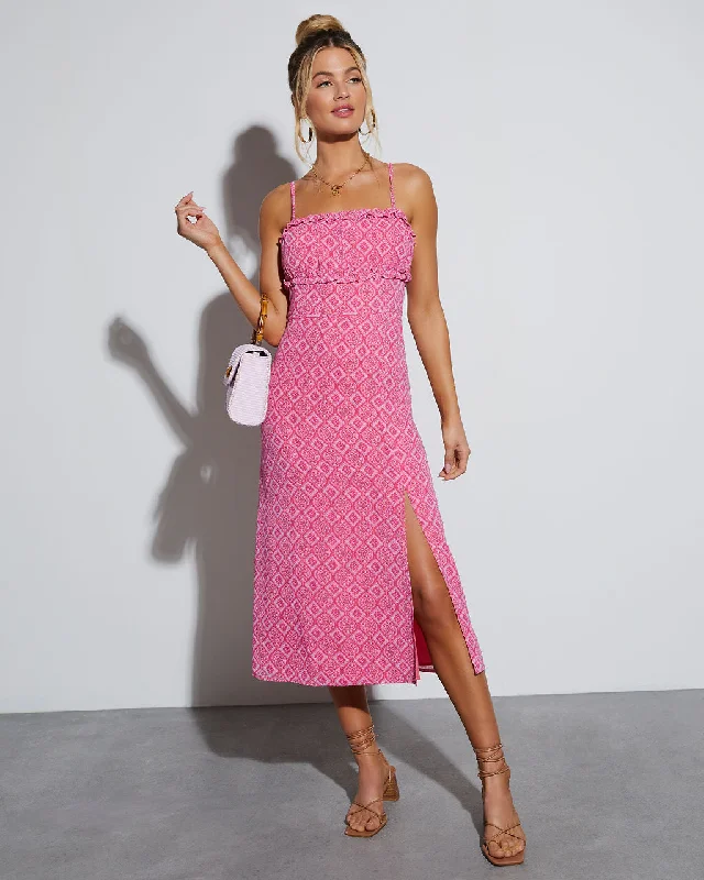 Savings Spectacular Chic Perspective Fit & Flare Midi Dress