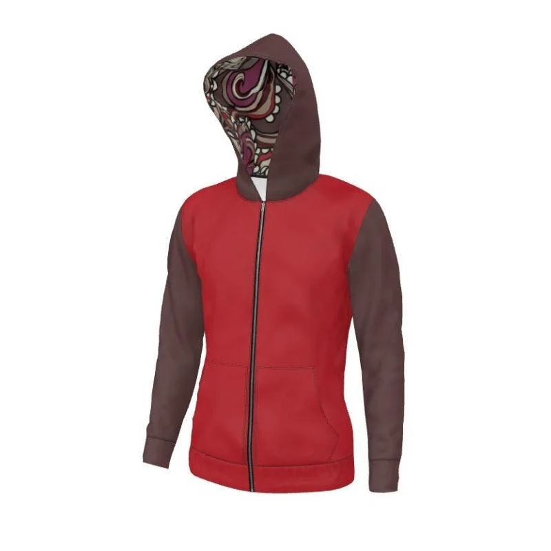 New Deals Unia Color Block Zip Polar Fleece Hoodie