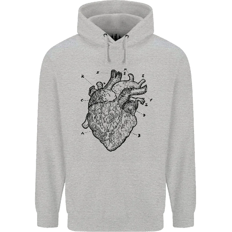 Steals and Deals Heart Diagram Mens 80% Cotton Hoodie