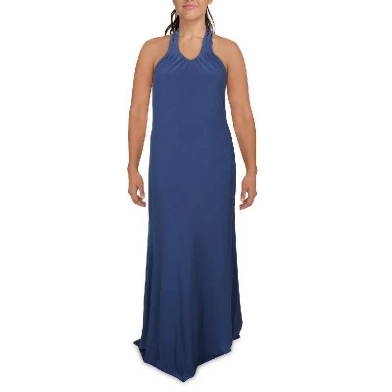 Early Access Lauren Ralph Lauren Womens Plus Jersey Halter Evening Dress