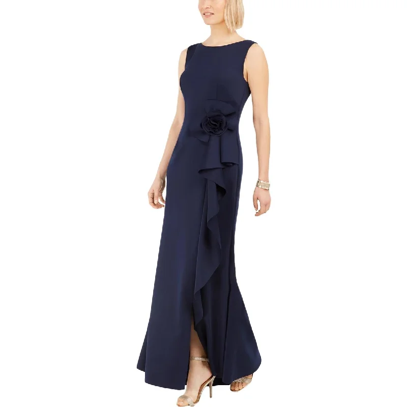Now or Never Jessica Howard Womens Petites Ruffled Long Maxi Dress
