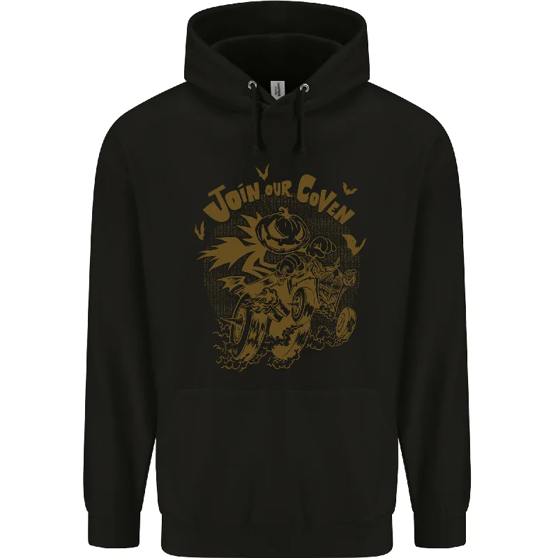 Overstock Join Our Coven Funny Halloween Pumpkin Mens 80% Cotton Hoodie
