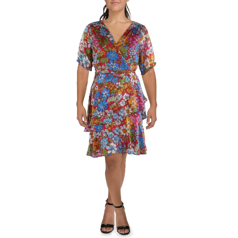 Bargain Prices Tahari ASL Womens Daytime Faux-Wrap Shift Dress