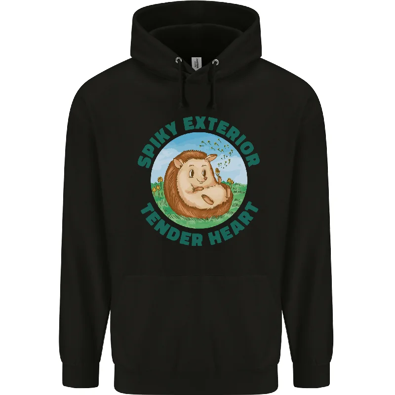 Limited Time Offer Hedgehog Spiky Exterior Tender Heart Mens 80% Cotton Hoodie