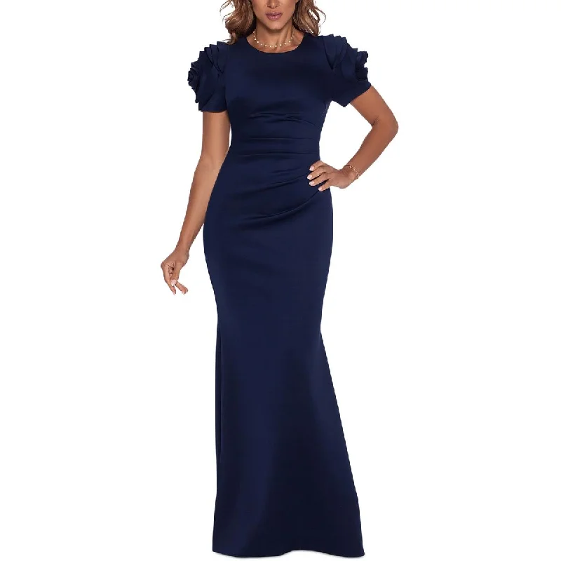 Best Bargains Xscape Womens Ruched Fit & Flare Evening Dress