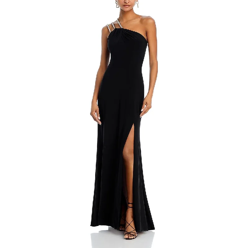 Daily Deals Aqua Womens Jersey Halter Evening Dress