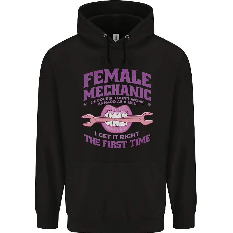 Hot Deal Funny Female Mechanic Mens 80% Cotton Hoodie