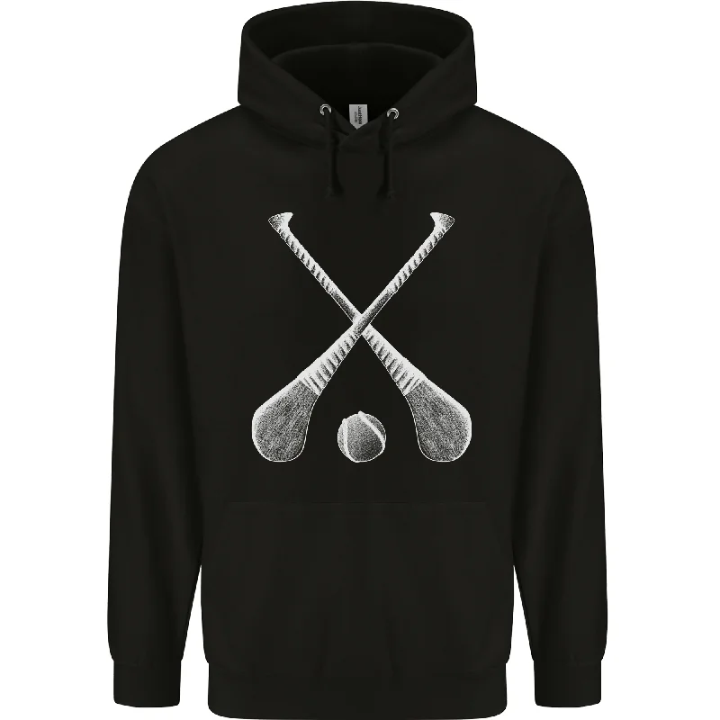 Sale Event Hurling Sticks and Ball Mens 80% Cotton Hoodie