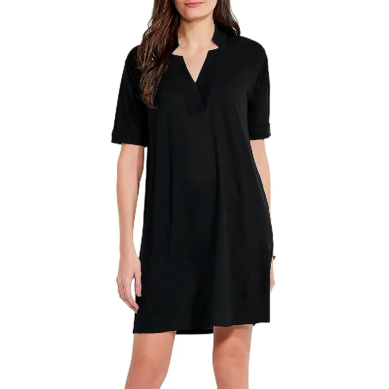 Extra Discounts Nic + Zoe Womens Cuff Sleeve Midi T-Shirt Dress