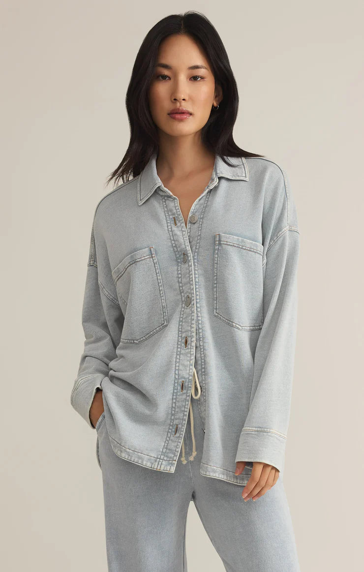 Best Deals All Day Knit Denim Jacket