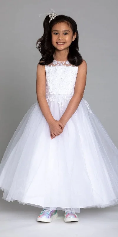 Super Sale Floral Applique Keyhole Bow Back Dress