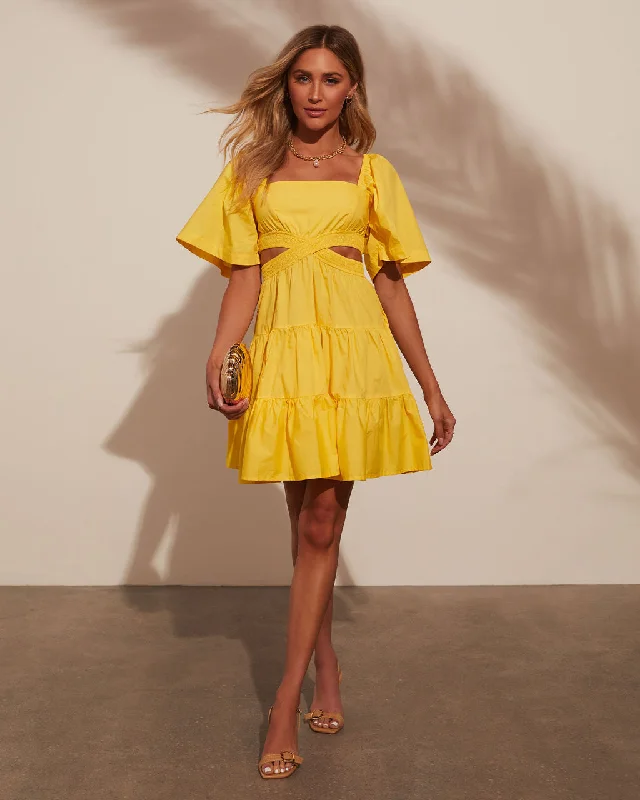 Limited Availability Amari Cutout Babydoll Mini Dress