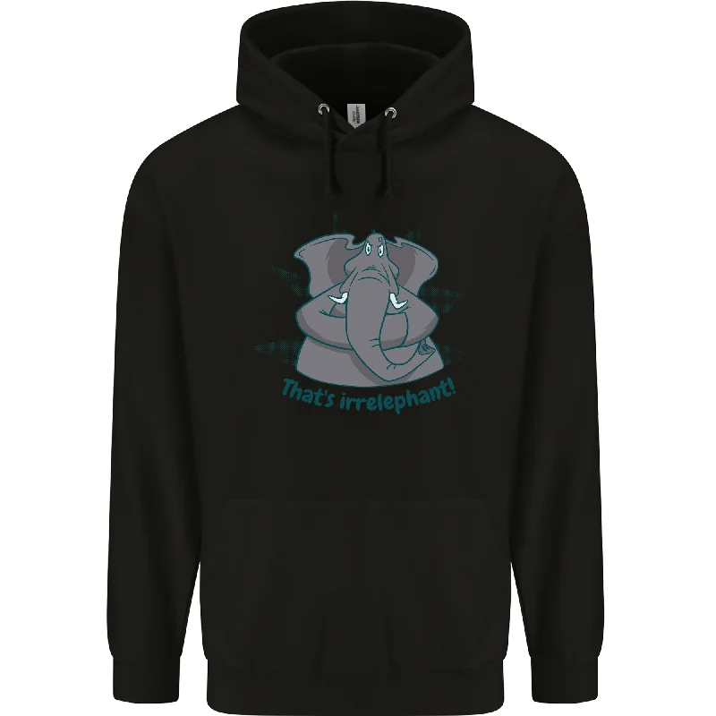 Weekend Flash Sale Irrelephant Funny Elephant Mens 80% Cotton Hoodie