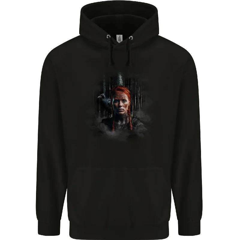 Special Buy Viking Shield Maiden Woman Warrior Mens 80% Cotton Hoodie