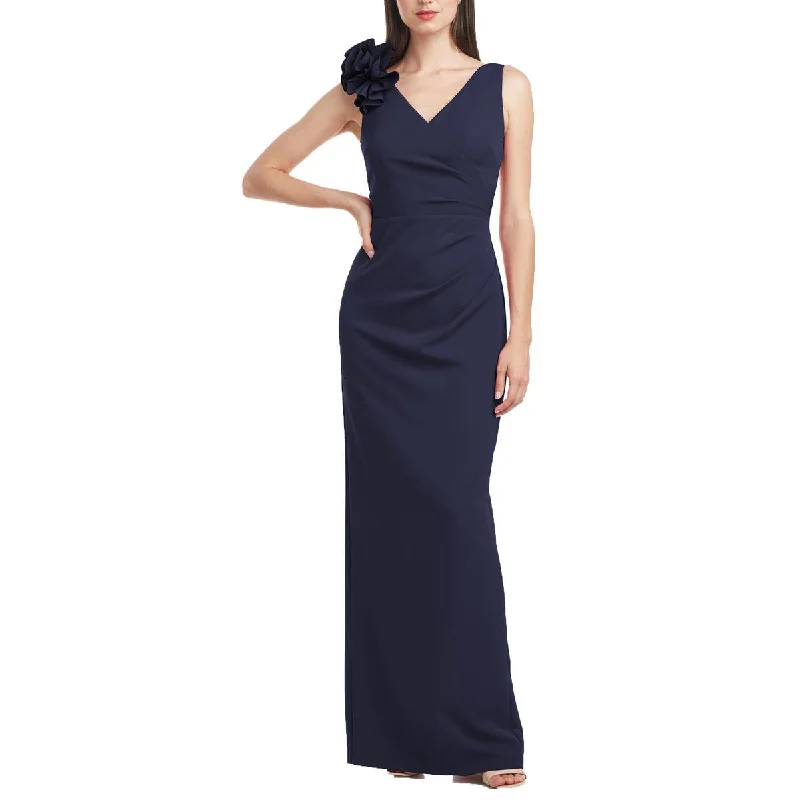 Sneak Peek Sale JS Collections Womens Anais Ruffle Rosette Evening Dress