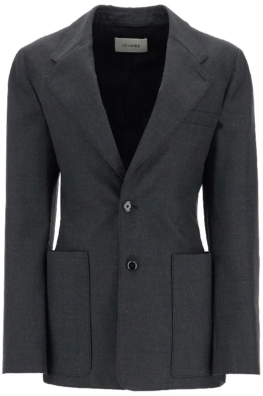 Super Sale "lightweight Wool Barathea Jacket  - Grey