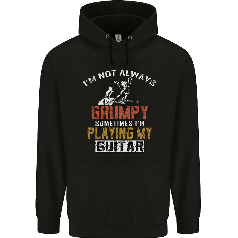 Amazing Deals Im Not Always Grumpy Guitar Funny Guitarist Mens 80% Cotton Hoodie