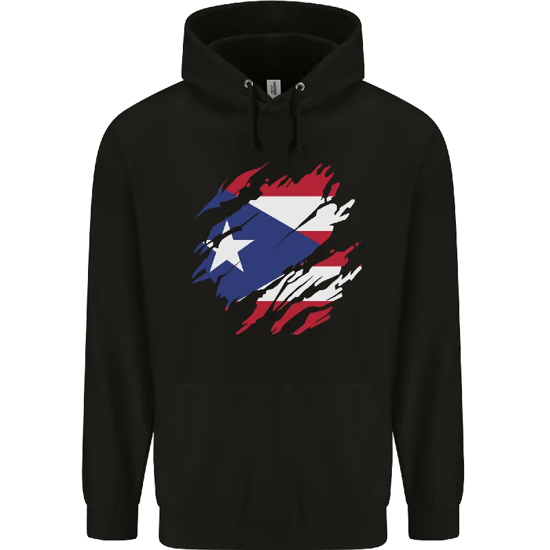 Markdowns Torn Flag Pitcairn Islands Mens 80% Cotton Hoodie