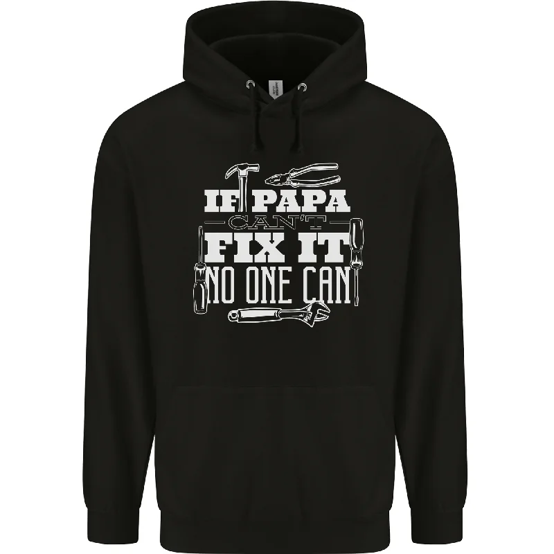Blowout Deals If Papa Cant Fix It Fathers Day Tradesman Mens 80% Cotton Hoodie