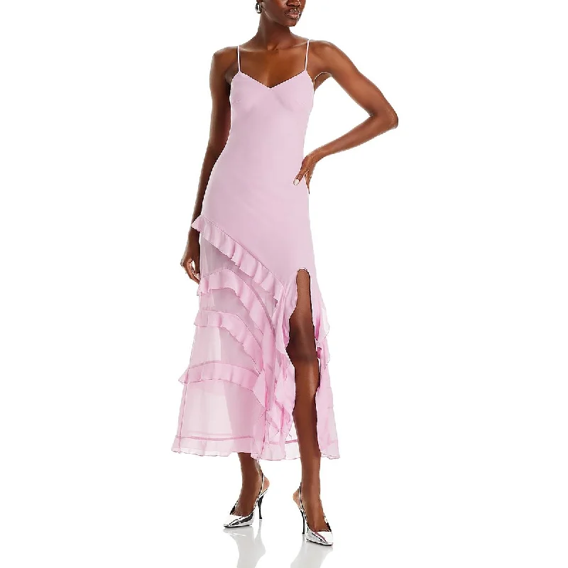 Best Bargains Bardot Womens Cantara Ruffle Tiered Maxi Dress