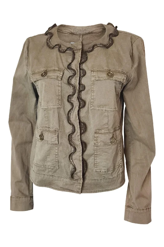 Bonus Savings MICHAEL KORS Pale Green Denim Jacket (UK 8)