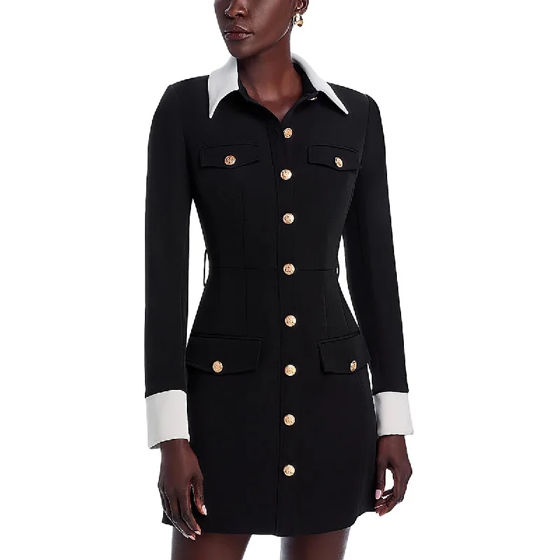 Bonus Savings Toccin Womens Valerie Button-Down Short Shirtdress